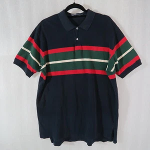 Vintage Polo Ralph Lauren Multicolored Striped Colorful Shirt XL Rugby Navy red - Picture 1 of 9