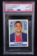 2020 Kylian Mbappe PSA 10 / Panini Foot Sticker 2021 (20-21) #420
