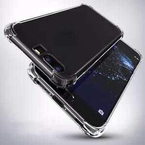 Shockproof Transparent Silicone Soft TPU Back Case Cover For Huawei & For Xiaomi - Picture 1 of 18