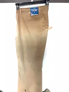 Men's Arizona Relaxed Straight Advance Flex 360 Khaki Jeans 54x30 Stretch Pants - Picture 1 of 3