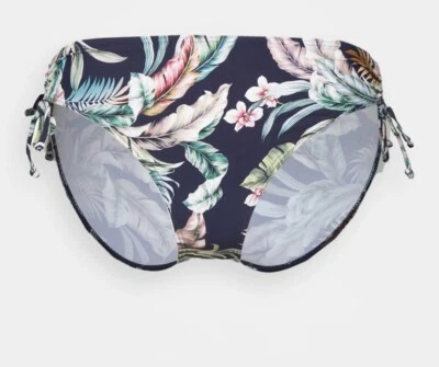 Esprit Malibu Bikini Bottoms Floral Navy Women’s Size Uk 18 BRAND NEW - Image 1 of 4