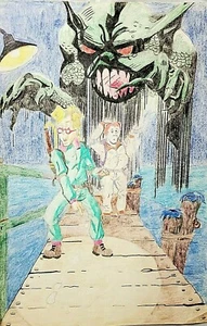 Ghost-Busters hand Drawing/Sketch by Seller - Picture 1 of 4
