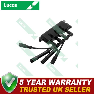 Lucas Ignition Coil Pack Fits Fiat 500 Grande Punto Panda Ford Ka 1.2 1.4 - Image 1 of 2
