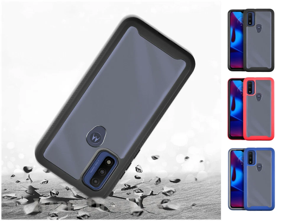 Для Motorola Moto G чисто - двойной слой ударопрочный доспехи чехол w/прозрачный назад - Изображение 1 из 1