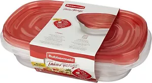 Rubbermaid TakeAlongs Rectangular Food Storage Containers, 4 Cup, 2 Count - Picture 1 of 6