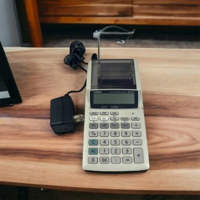 Casio HR-8TE Tax & Exchange Printing Calculator with AC Adapter - Tested - Image 1 of 4