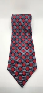 Jhane Barnes Mens Tie Necktie Original Fabric Vintage Red Poka Dot - Picture 1 of 3