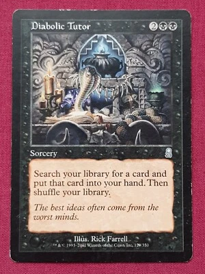 Magic The Gathering ODYSSEY DIABOLIC TUTOR black card MTG - Image 1 of 2