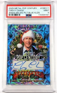 Chevy Chase 2025 Leaf Pop Century Auto Card # 1/4 Christmas Vacation! PSA Mint 9 - Picture 1 of 2