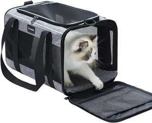 Vceoa 17.5x11x11 Inches Cat, Dog Carrier for Pets Up to 16 Lbs, Soft-Sided Cat - Picture 1 of 5