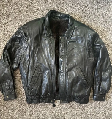 Andrew Marc Leather Jacket Opposum Liner Genuine Fur  - Image 1 of 4