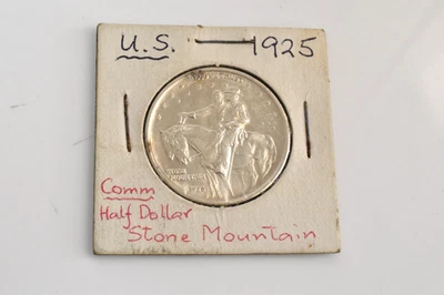 Scarce 1925 Stone Mountain Commemorative Silver Half Dollar - Image 1 of 4