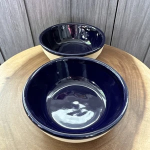 NICE! TWO Great American Stoneware Factory (Western) 6” x 2" tall Bowls - Picture 1 of 5