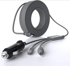 Cable de alimentación 3 en 1 para Starlink Mini enchufe encendedor de cigarrillos de coche DC USB-C 10 pies - Imagen 1 de 1