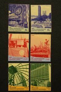 United Nations 2000 UN 55th Anniversary- All 3 Offices MNH - Picture 1 of 1