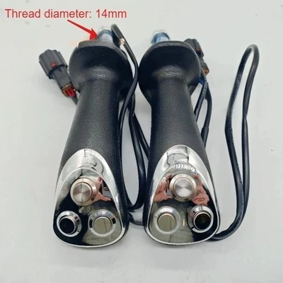 1Pair Hydraulic 3 Button Joystick Handle 14mm for Timber Grab Excavator - Image 1 of 4
