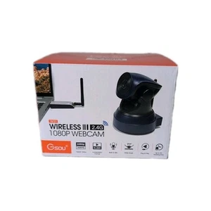 Gsou Wireless Webcam/Wireless Streaming Camera, 1080P HD Webcam/USB Plug and ... - Picture 1 of 2