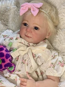 Sweet Reborn Baby GIRL Doll ERIN was Marley By Ann Timmerman COMPLETE COA - Picture 1 of 18