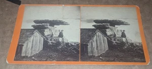 JB Linn Tennessee Lookout Mountain Stereoview Above The Clouds Valley Man Shed - Picture 1 of 2