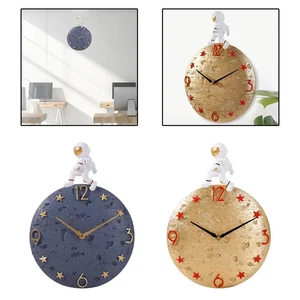 Wall Clock Creative DIY Astronaut Resin Wall Clock with Star Ornament for - Picture 1 of 15