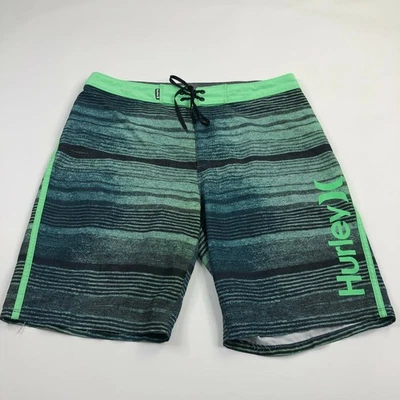 Pantalones Cortos Hurley Phantom Para Hombre 32 (se adapta a 33.5W) Verde Usado en Excelente Condición Foto 1 de 4
