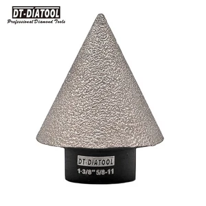 Broca de fresado de cono de diamante seco de 1-3/8" sierra de agujero de 35 mm para azulejos de granito rosca de 5/8-11 - Imagen 1 de 10