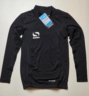 Sondico Boys Girls Compression Base Layer Mock Top Black US Size 8 - Image 1 of 4