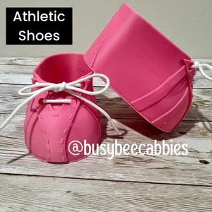 Scarpe di ricambio ROSA ATLETICHE 2 strisce per scarpe bambola bambini 16" cavolo patch - Foto 1 di 10