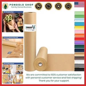 Carta da imballaggio 17,5"x 1200"(100'), Kraft artigianale per sigillatura mailing - Foto 1 di 9