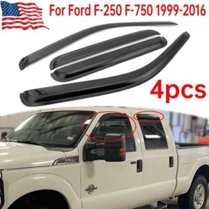 For Ford F-250 F-750 Super-Duty Crew Cab 99-16 Window Visor Vent Wind Rain - Picture 1 of 12