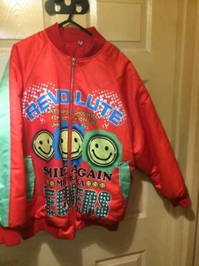 Micckaka Green And Red Revolute Very Baggy Puffa Jacket (RARE JACKET) - Picture 1 of 5