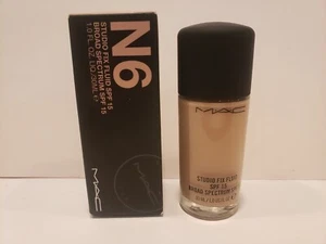 Mac ~ Studio Fix Fluido SPF 15 ~ BS ~ N6 ~ Nuovo con scatola - Foto 1 di 1