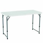 Lifetime 4428 Adjustable Height Folding Utility Table - White