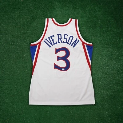 Allen Iverson signed M&N Authentic 1996-97 Philadelphia 76ers Home Jersey JSA - Image 1 of 4