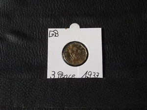 Münzen England 3 Pence 1937 Messing - Bild 1 von 2