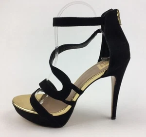 Dolce Vita Balla Strappy Platform High Heels Size 9, Black Suede 2532 - Bild 1 von 8