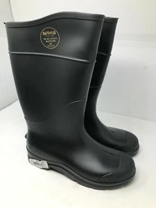 Radnor 64055863 Black 14" Rubber Boots Lugged Outsole Steel Toe Size 9 New - Picture 1 of 10