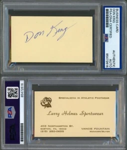Don King SIGNED Business Card Vintage Larry Holmes Ali Boxing Promoter Auto PSA - Picture 1 of 3