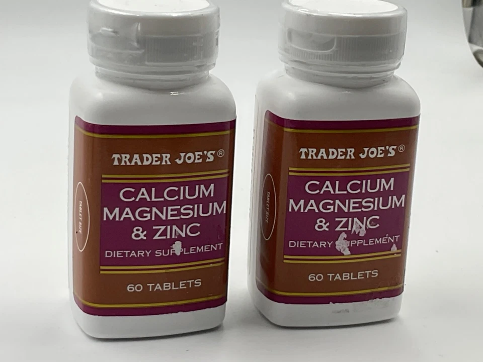 2 Pack Trader Joe's Vitamins Calcium, Magnesium & Zinc Immune Support Free Ship - Image 1 of 1