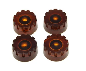 Juego de 4 perillas de guitarra moleteadas ámbar perillas de control perilla de velocidad para Les Paul - Imagen 1 de 5
