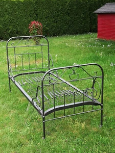 Daybed Klappbett Eisenbett Krankenhausbett antik um 1900 Jugendstil Rarität - Bild 1 von 8