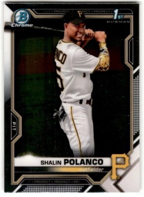 2021 Bowman Chrome Prospects Shalin Polanco #BCP-222 Pittsburgh Pirates - Image 1 of 2