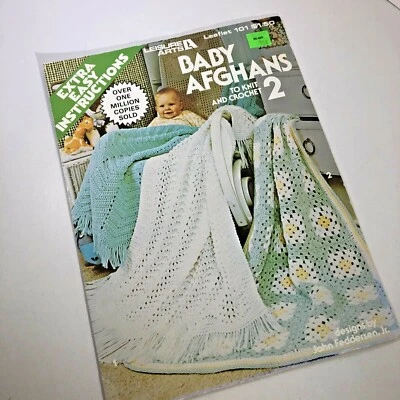 Leisure Arts 101 Baby Afghans 2 Knit Crochet Patterns - Image 1 of 2