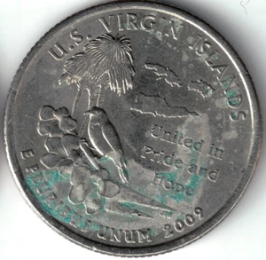 USA - 2009P - Washington ¼ $ - Virgin Islands - Rare - #19125 - Picture 1 of 2
