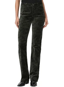 Paige Womens Naomi Velvet Paisley Bootcut Pants 2 Dark Forest - NWT $249 - Picture 1 of 6