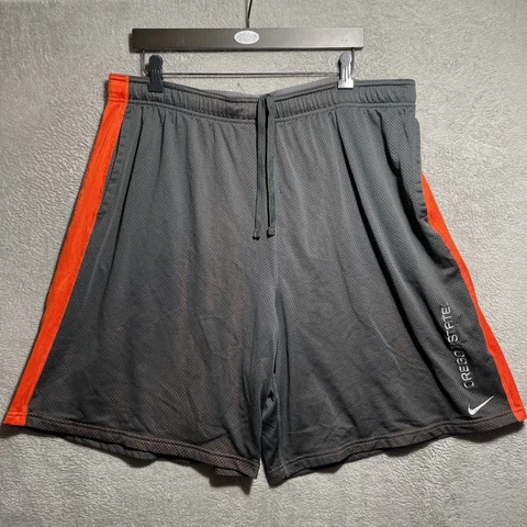 Nike Basketball Shorts NCAA Oregon State Mens 2XL Gray Orange Swoosh Cover