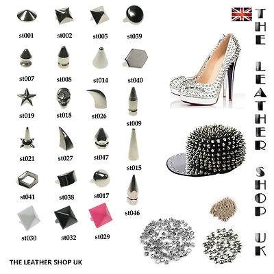 Nuevos tachuelas y clavos de metal sueltos de níquel de calidad real para artesanía de cuero