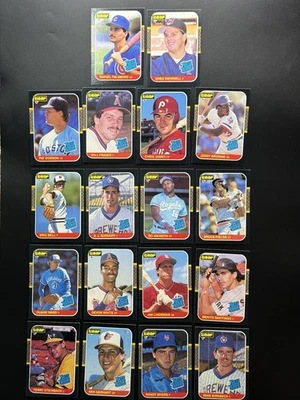 1987 Donruss LEAF Baseball Card Lot BO JACKSON and More RATED ROOKIES 18 Cards - Image 1 of 4