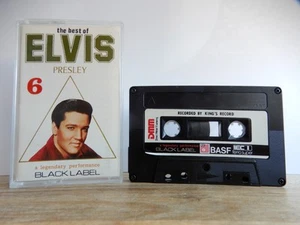 ELVIS PRESLEY 6 BEST OF KASSETTE MC TAPE BASF KING'S RECORD BLACK LABEL DMM RAR - Picture 1 of 6