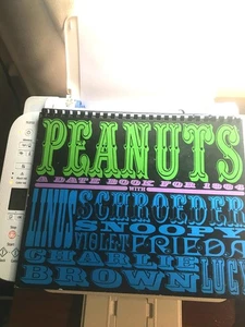Arte calendario vintage color marrón Peanuts Charlie 1964 (usado) divertido coleccionable - Imagen 1 de 10